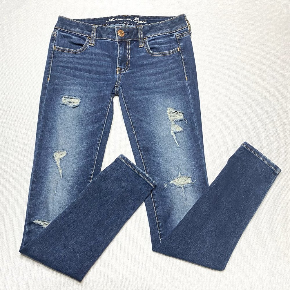 AE Distressed Stretch Jeggings - Size 2